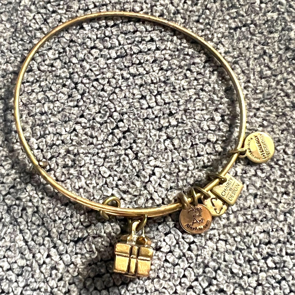 Authentic Alex and Ani gold tone Present Bracelet